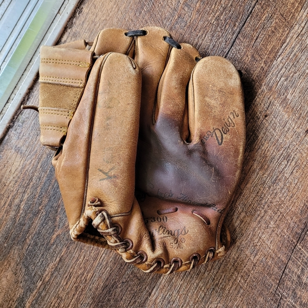 Vintage RAWLINGS G300 JOHNNY PODRES DEEP WELL GLOVE RH BROOKLYN DODGERS